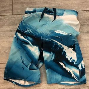 Shark swim trunks